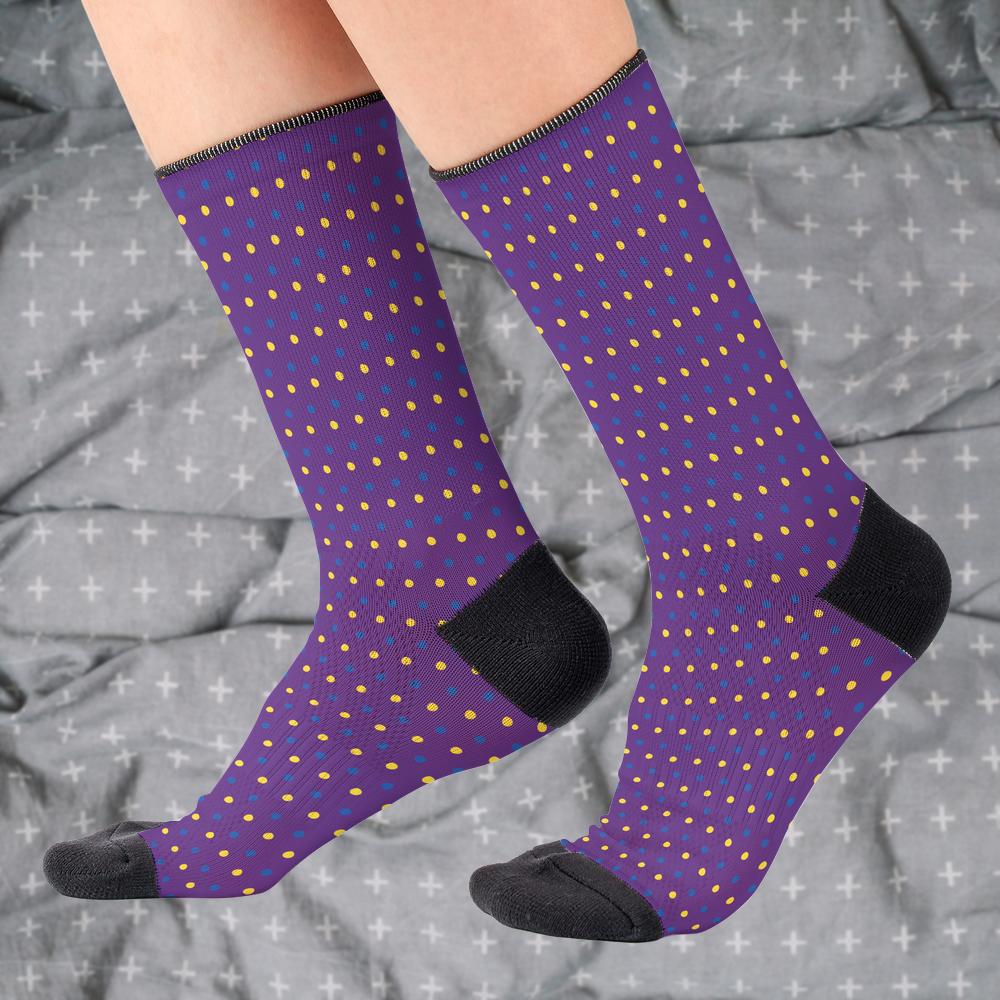 Matching tie pattern dress socks