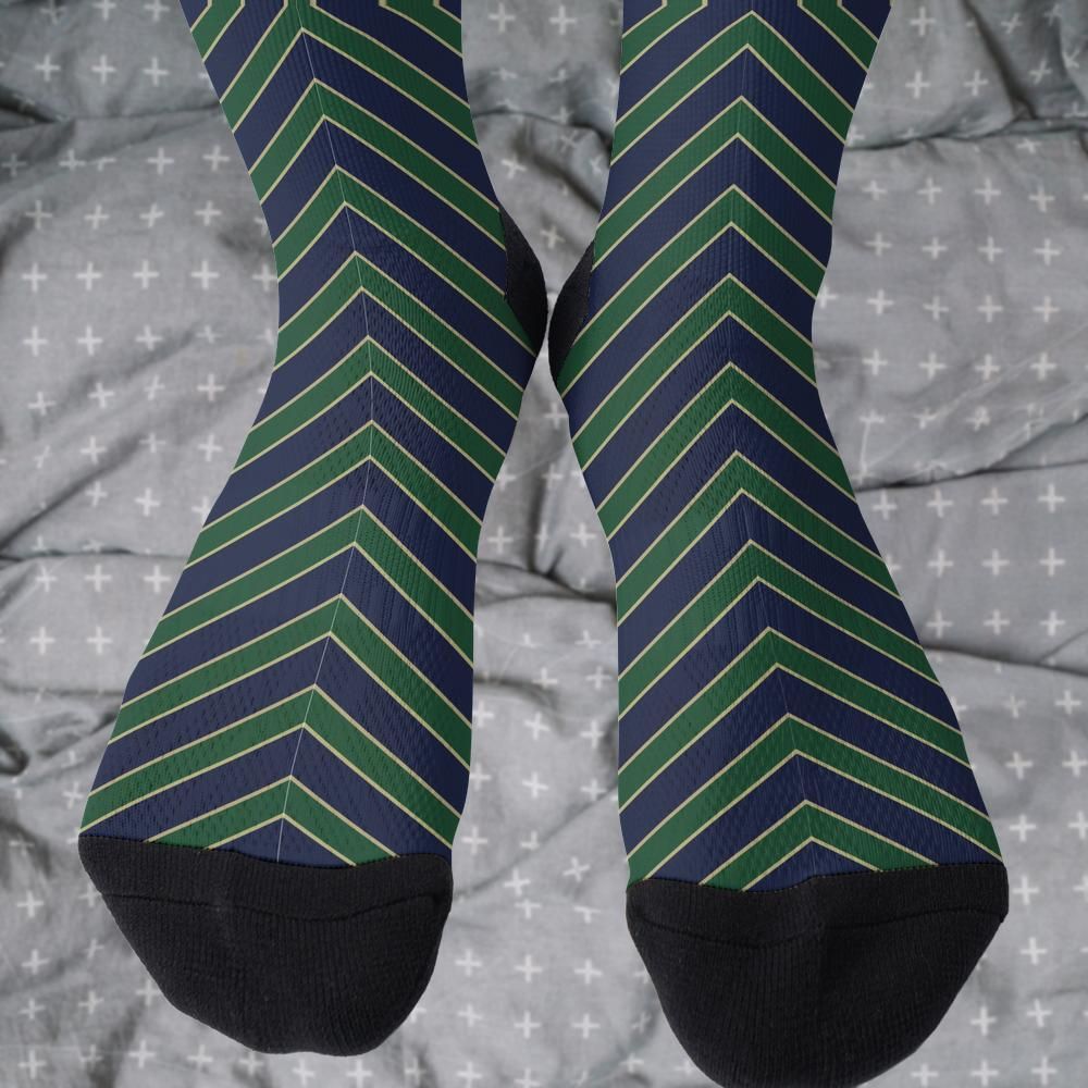 Matching tie pattern dress socks