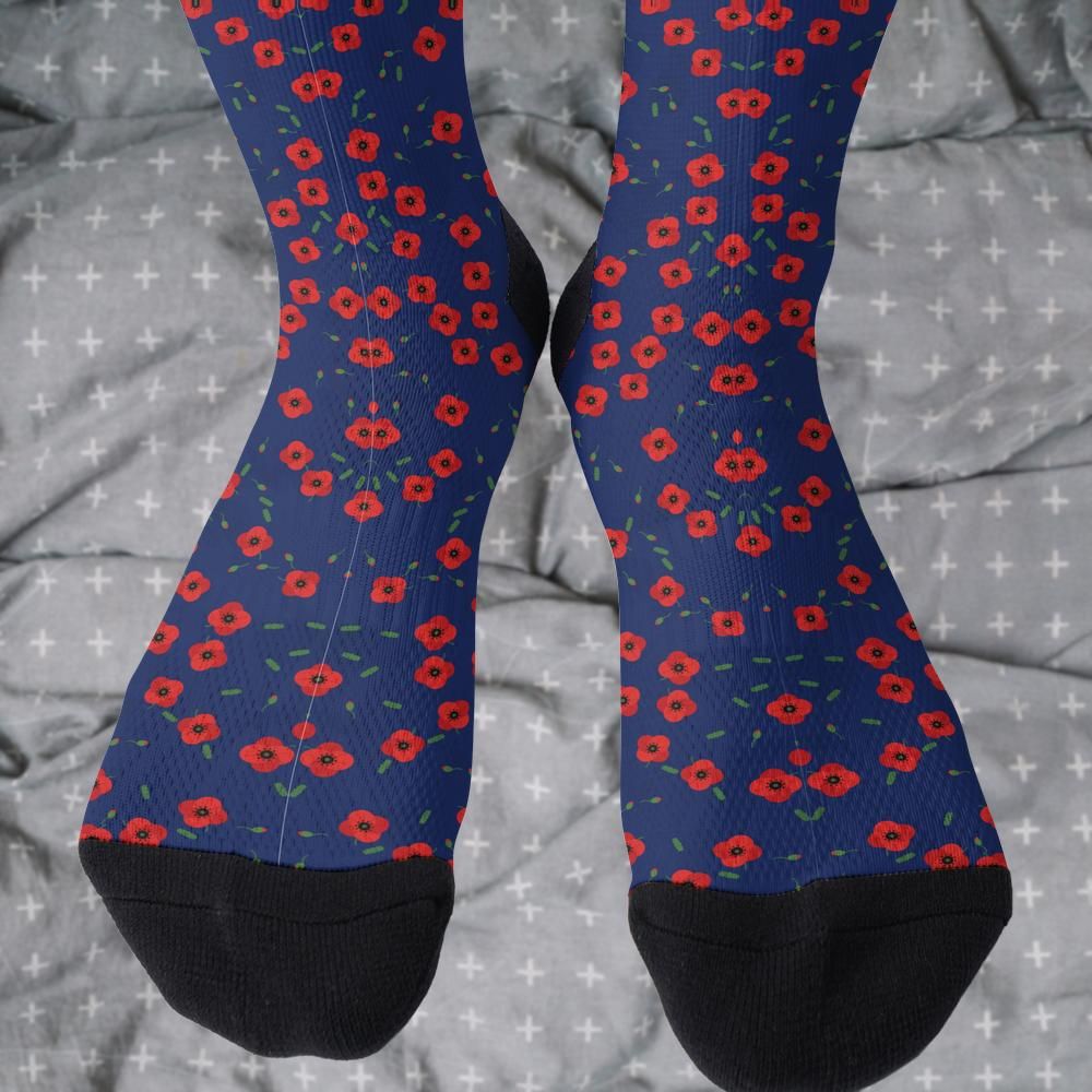 Matching tie pattern dress socks