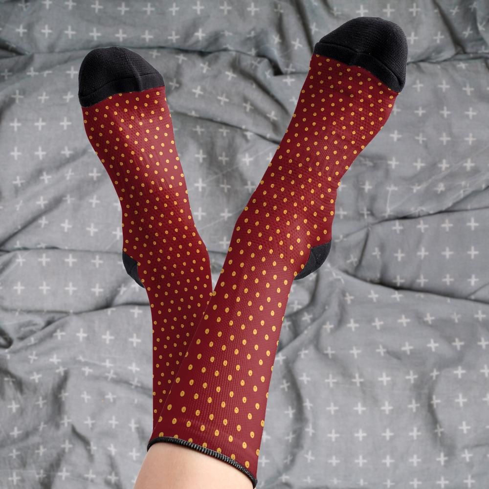 Matching tie pattern dress socks