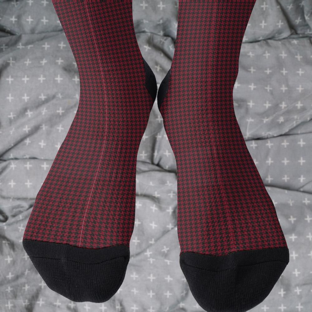 Matching tie pattern dress socks