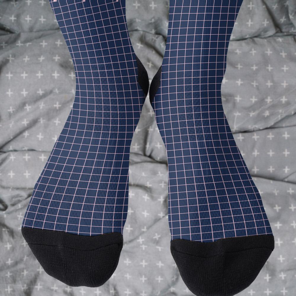 Matching tie pattern dress socks