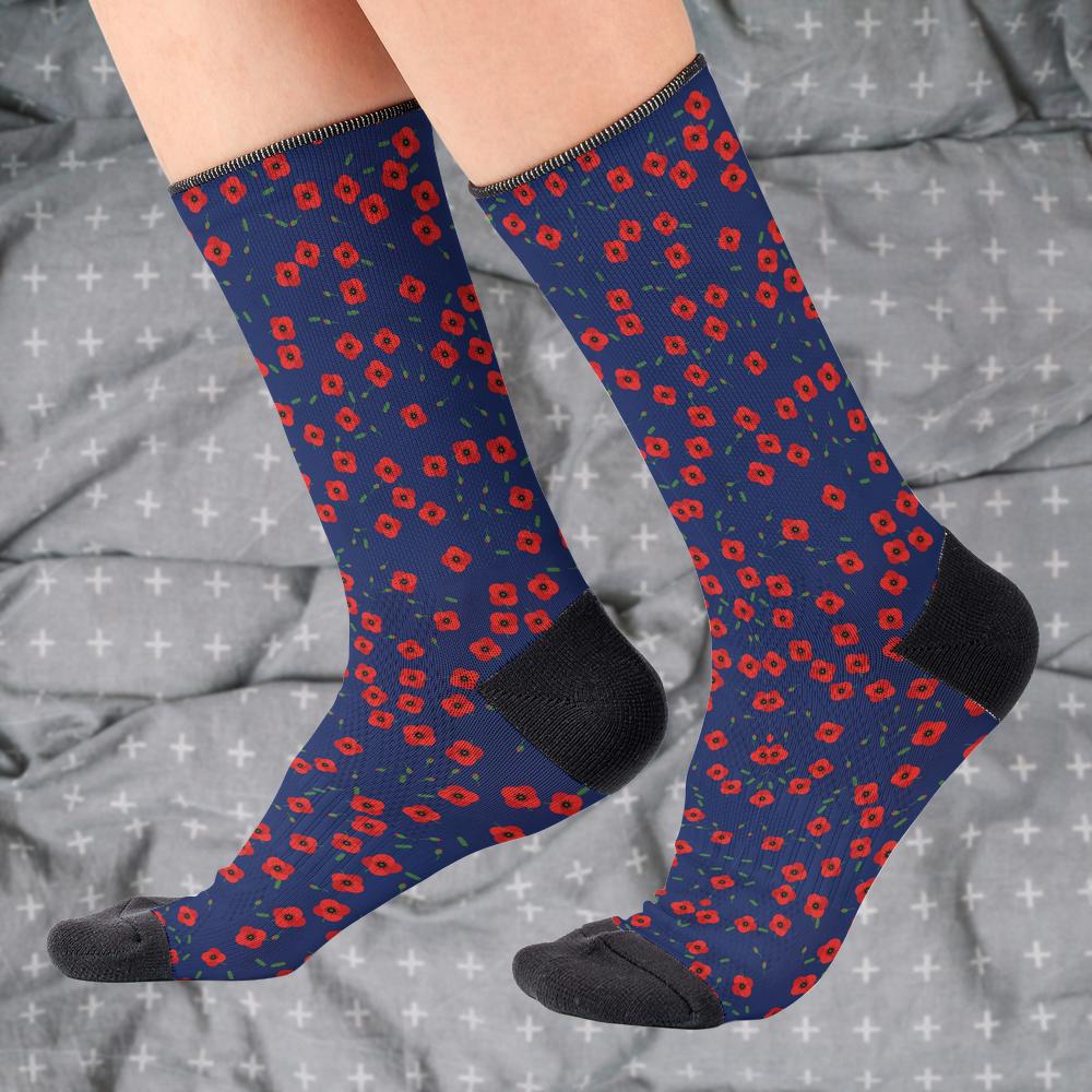 Matching tie pattern dress socks